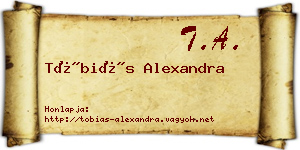 Tóbiás Alexandra névjegykártya